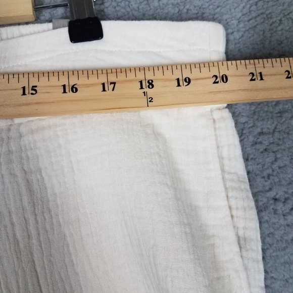 NEW Soft Surroundings Women's 1X Pants Crop Gauze Beach Pull On Casual Ivory - Picture 13 of 16